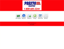 Tablet Screenshot of prestoelectric.com